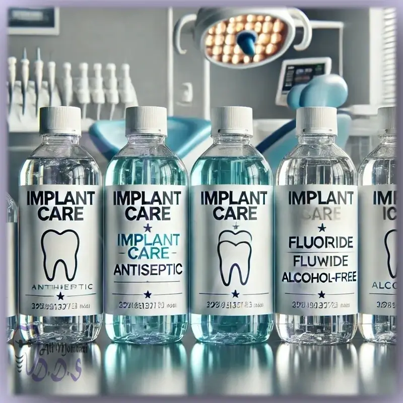 انواع دهانشویه‌های مناسب برای ایمپلنت‌ها | توصیه توسط دکتر ممتازی