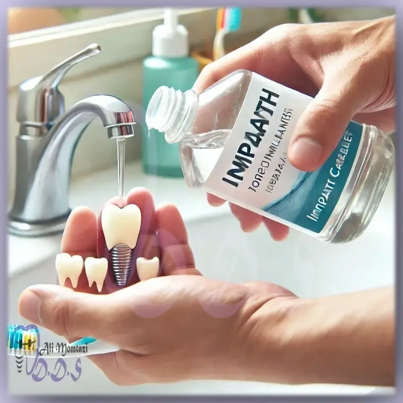 طرز استفاده از دهانشویه ایمپلنت | پیشنهاد دکتر ممتازی