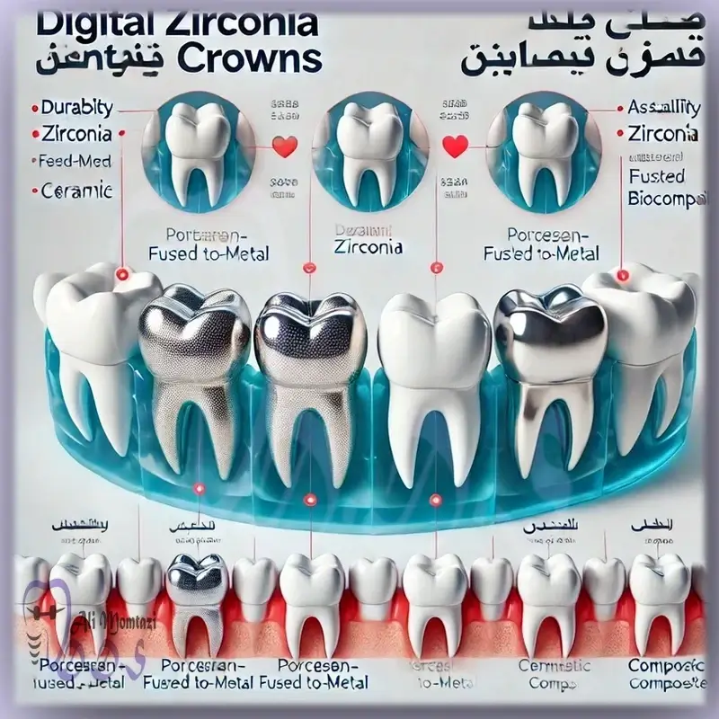 مقایسه روکش زیرکونیا دیجیتال با سایر روکش‌ها