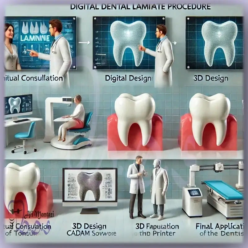 مراحل انجام لمینت دندان دیجیتال | توسط دکتر علی ممتازی